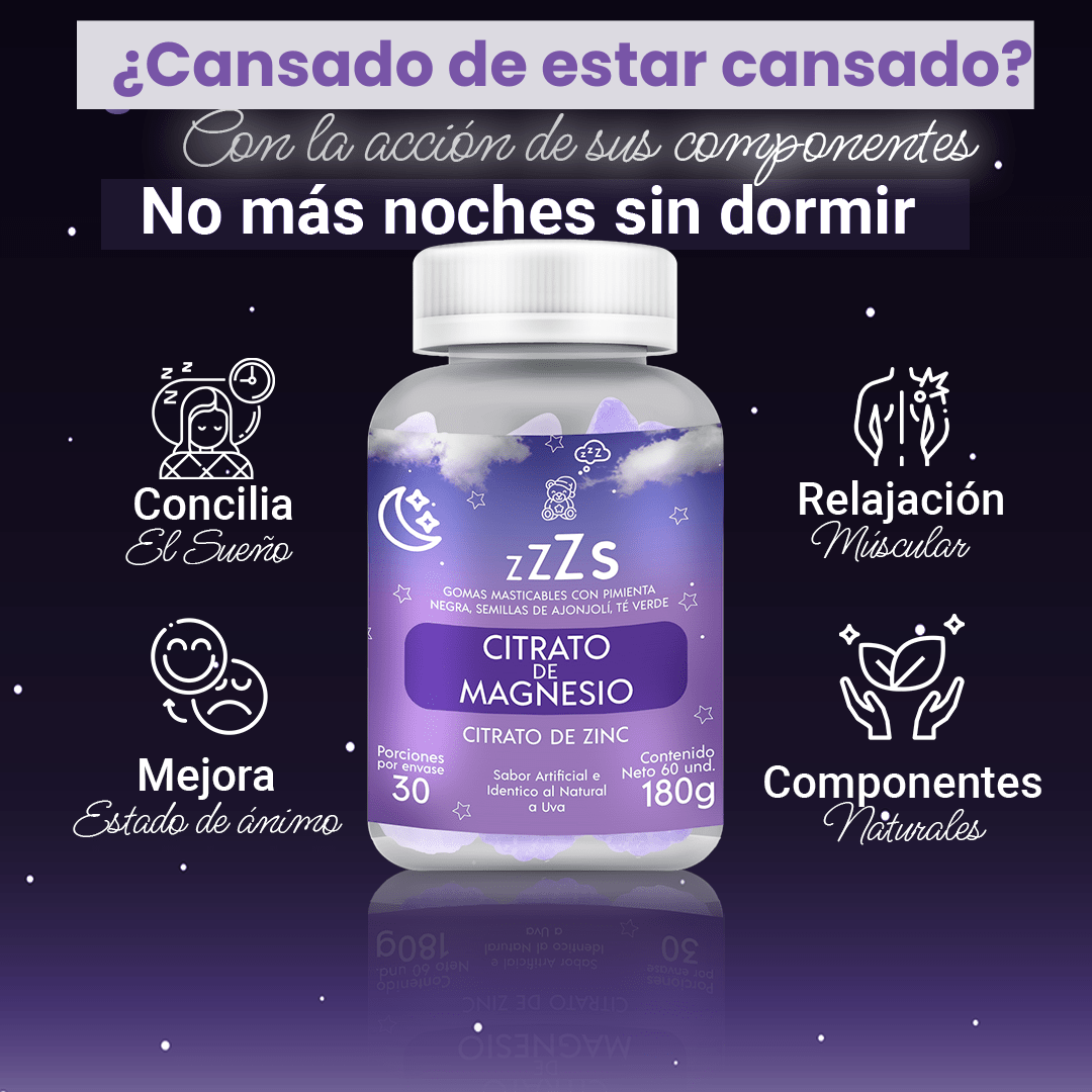 GOMITAS DE CITRATO DE MAGNESIO ALTA EN VITAMINAS Y MINERALES + 🎁 EBOOK COMO CAER EN SUEÑO PROFUNDO