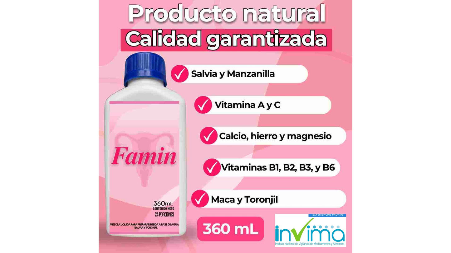 Jarabe FAMIN Equilibrio Hormonal + 🎁OBSEQUIO